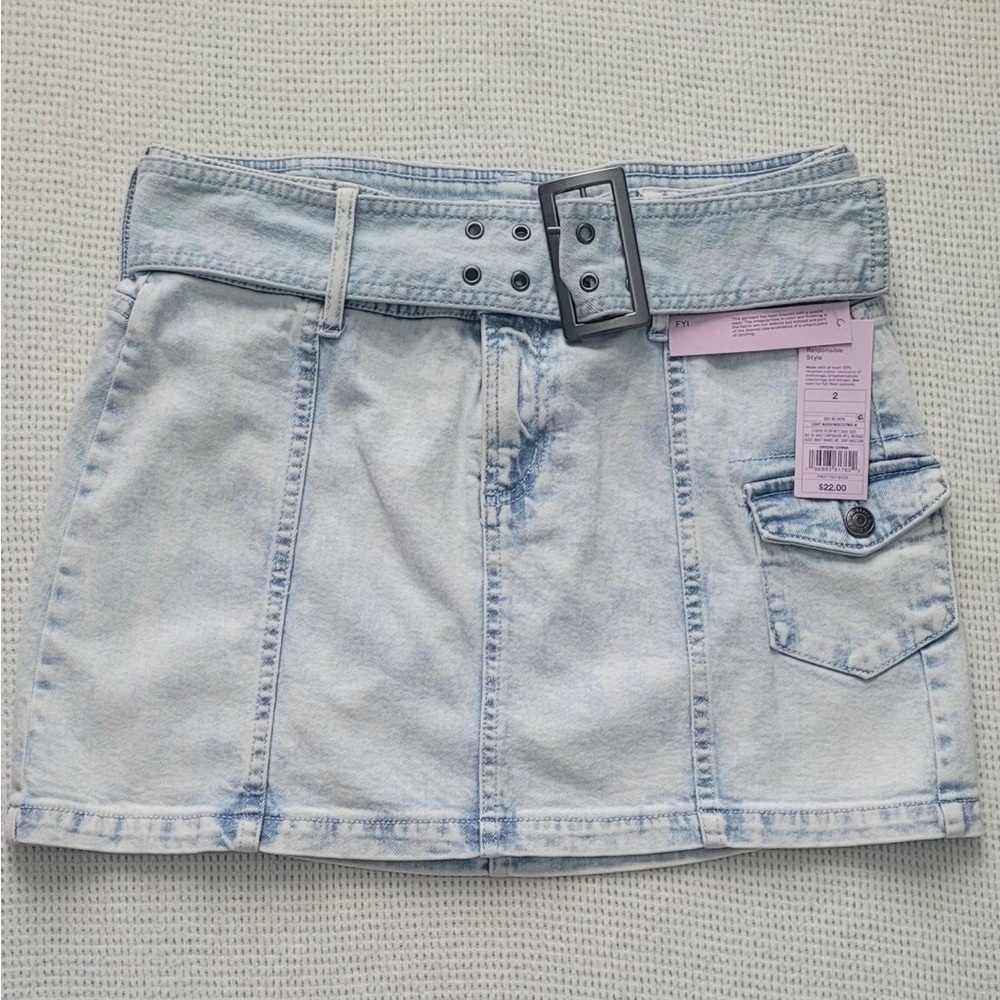 Wild Fable | light wash denim mini skirt | NEW WITH TAGS | size: 2